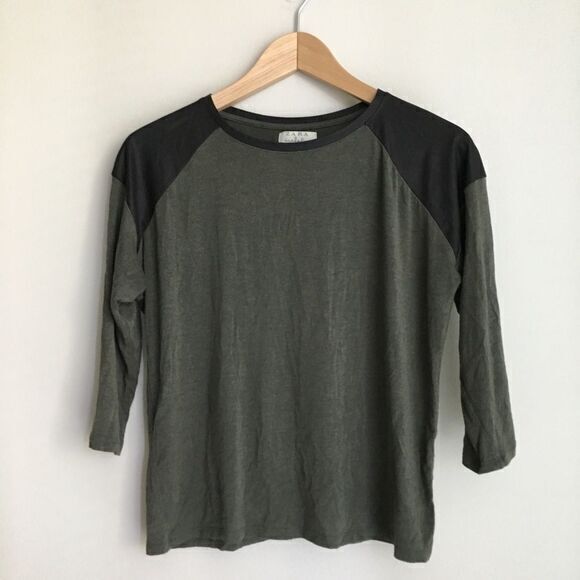 5/$15‎ Zara trafaluc colorblock crewneck 3/4 sleeve - Picture 1 of 3